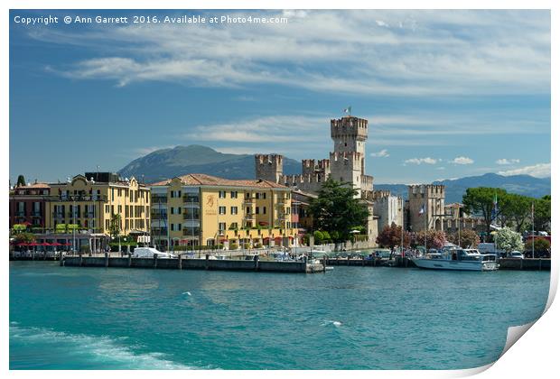 Scaliger Castle, Sirmione, Lake Garda, Italy Print by Ann Garrett