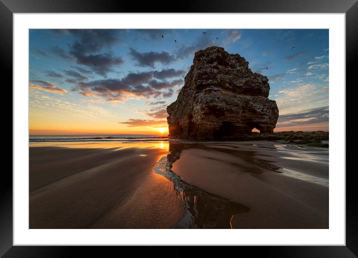 Marsden Rock Sunrise Framed Mounted Print by Paul Appleby