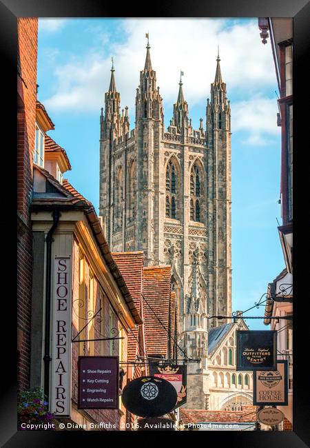 Canterbury Cathedral Framed Print by Diane Griffiths