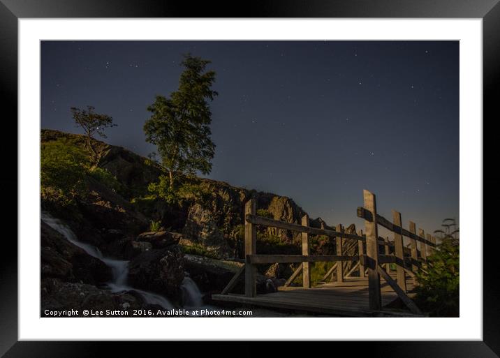 Moonlight and Stars Framed Mounted Print by Lee Sutton