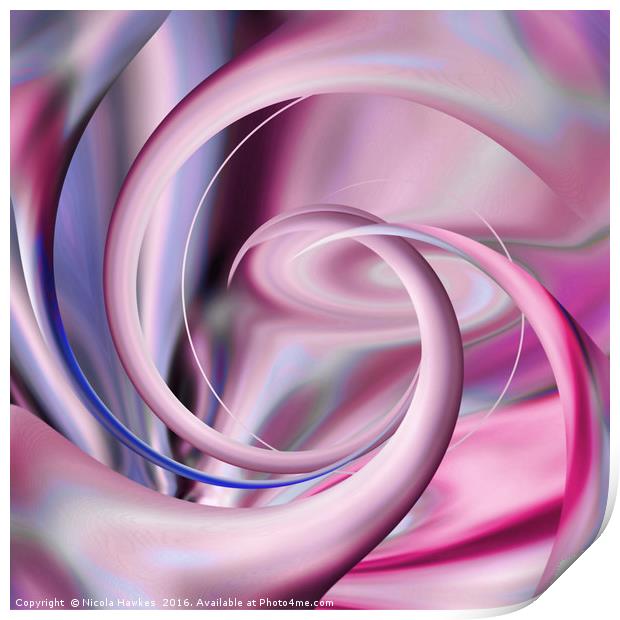 Twister (Pink) Print by Nicola Hawkes