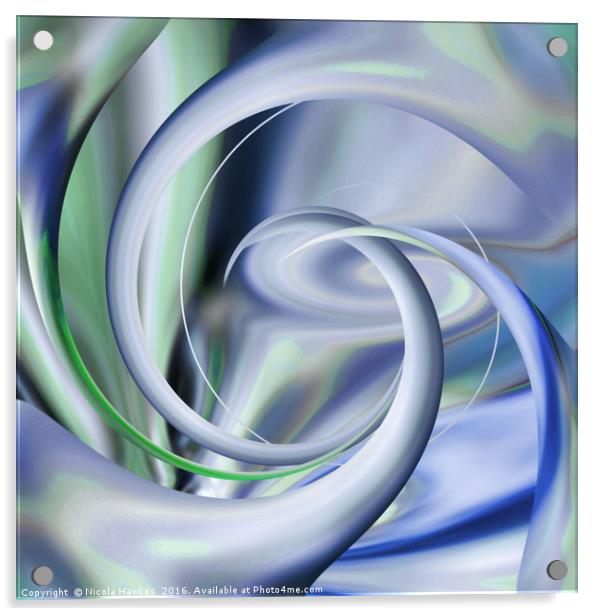 Twister (Blue) Acrylic by Nicola Hawkes