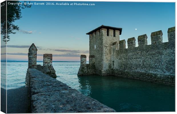 Scaliger Castle at Dusk Canvas Print by Ann Garrett