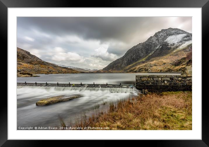 Tryfan Mountain Wales Framed Mounted Print by Adrian Evans