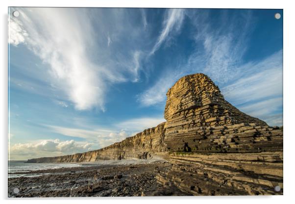 Cliffs at Nash Point Glamorgan Coast Acrylic by Nick Jenkins