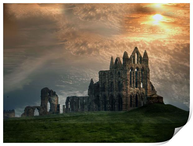 Whitby Abbey  Print by Irene Burdell