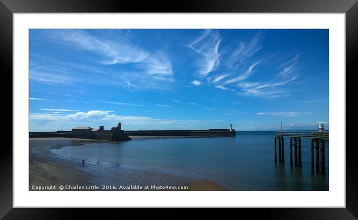Whitehaven Harbour Framed Mounted Print by Charles Little