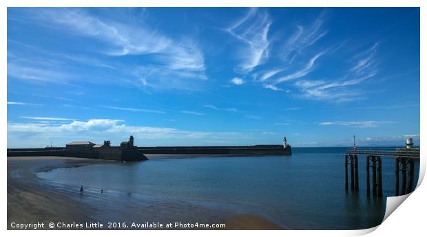 Whitehaven Harbour Print by Charles Little