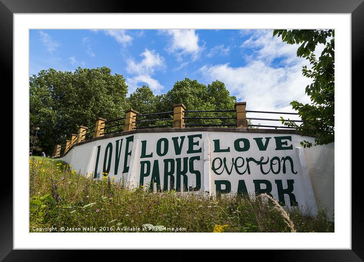 Love Everton Park Framed Mounted Print by Jason Wells