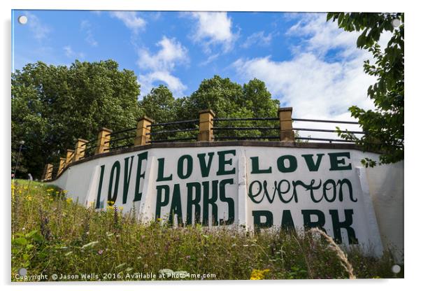 Love Everton Park Acrylic by Jason Wells