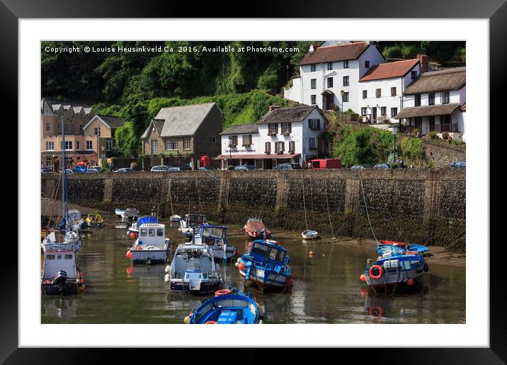 Lynmouth Harbour in early morning at low tide, Dev Framed Mounted Print by Louise Heusinkveld