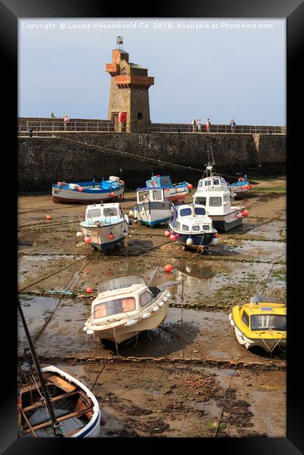 Lynmouth Harbour at low tide, Devon Framed Print by Louise Heusinkveld