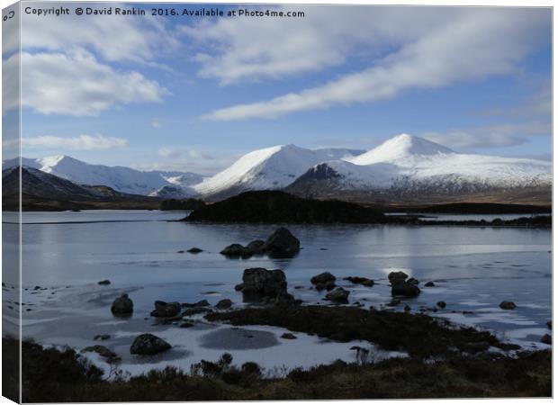 Black Mount in winter , the Highlands , Scotland Canvas Print by Photogold Prints