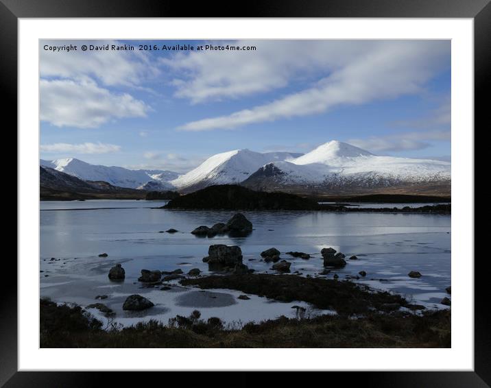 Black Mount in winter , the Highlands , Scotland Framed Mounted Print by Photogold Prints