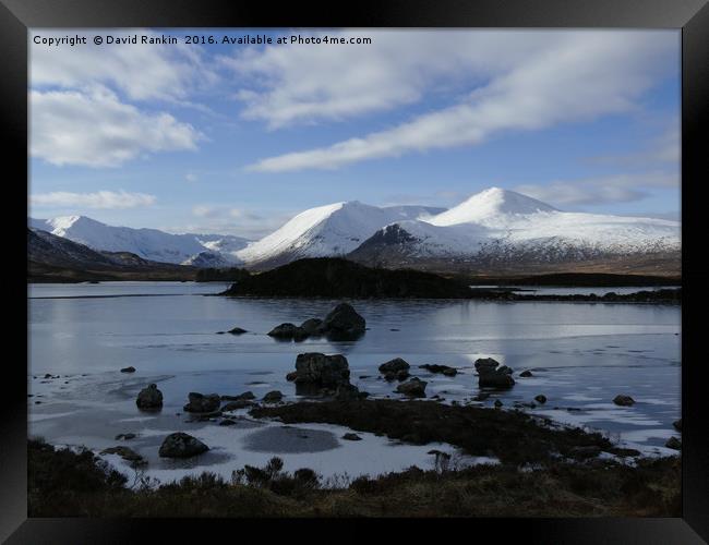 Black Mount in winter , the Highlands , Scotland Framed Print by Photogold Prints