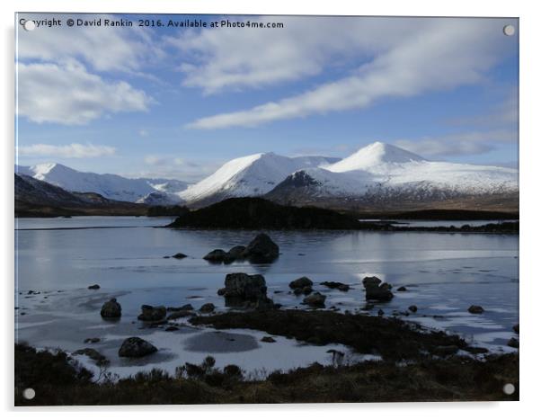 Black Mount in winter , the Highlands , Scotland Acrylic by Photogold Prints
