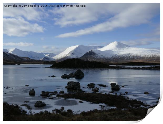 Black Mount in winter , the Highlands , Scotland Print by Photogold Prints