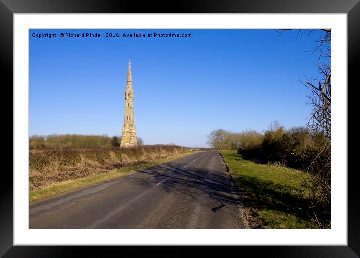 Sir Tatton Sykes Monument, Sledmere  East Yorkshir Framed Mounted Print by Richard Pinder