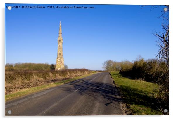 Sir Tatton Sykes Monument, Sledmere  East Yorkshir Acrylic by Richard Pinder