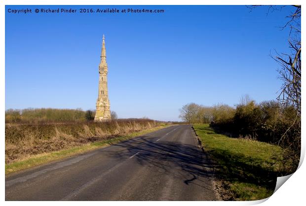 Sir Tatton Sykes Monument, Sledmere  East Yorkshir Print by Richard Pinder