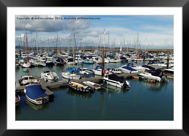BOATS BOATS AND MORE BOATS Framed Mounted Print by andrew saxton