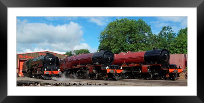A Duchess and two Princesses, Stanier Pacifics Framed Mounted Print by David Birchall