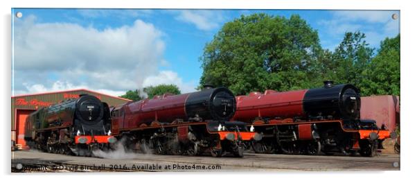 A Duchess and two Princesses, Stanier Pacifics Acrylic by David Birchall