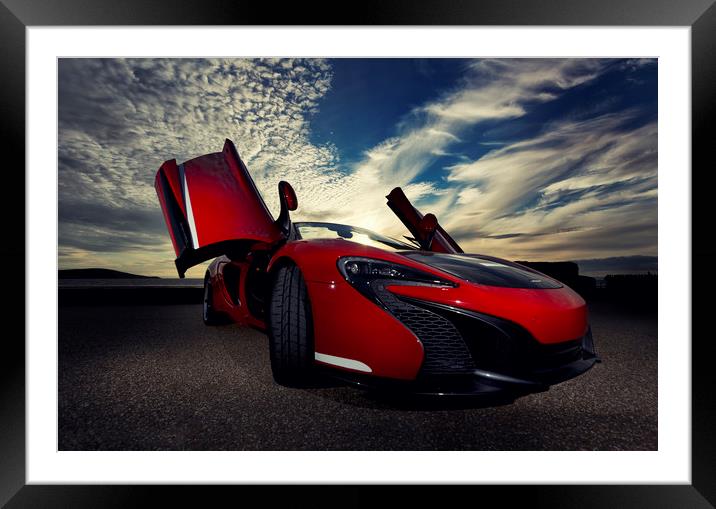 Mclaren 650s Can-am Framed Mounted Print by mike Davies