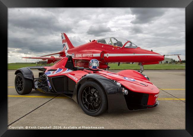 Red Arrows BAC Mono Framed Print by Keith Campbell