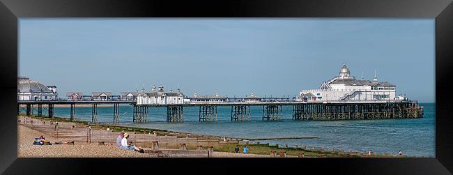 Eastbourne Pier - Panorama Framed Print by Ann Garrett