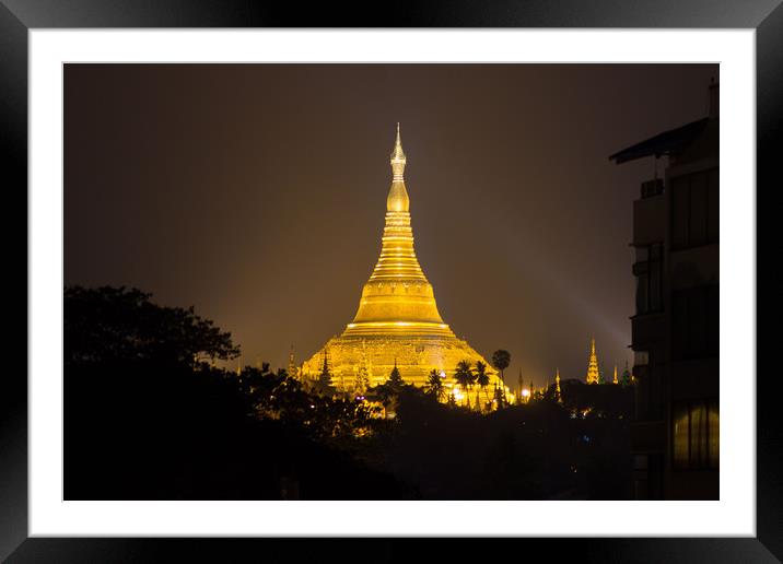  Shwedagon  Pagoda Framed Mounted Print by Annette Johnson
