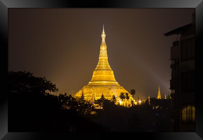  Shwedagon  Pagoda Framed Print by Annette Johnson