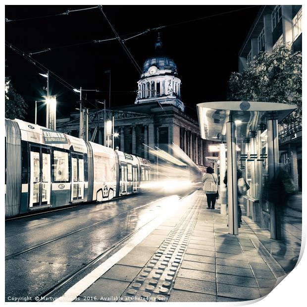 Nottingham At Night Print by Martyn Williams