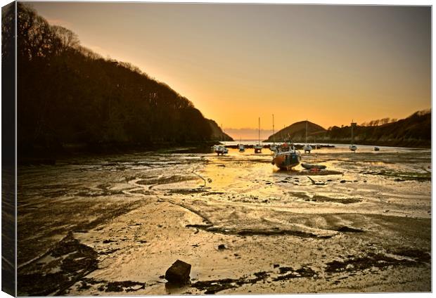 Sunset at Watermouth Bay Canvas Print by graham young
