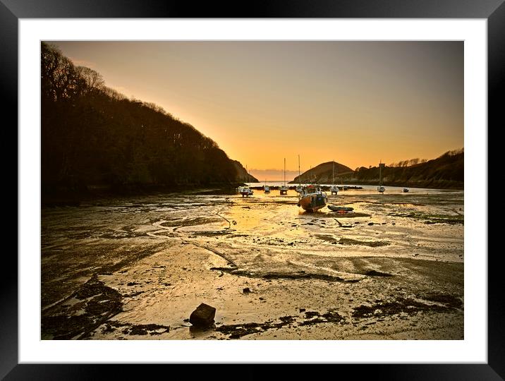 Sunset at Watermouth Bay Framed Mounted Print by graham young