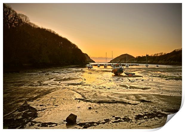 Sunset at Watermouth Bay Print by graham young