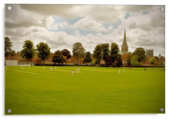 Cricket at Priory Park, Chichester Acrylic by graham young