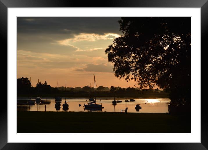 Sunset at Bosham Framed Mounted Print by graham young