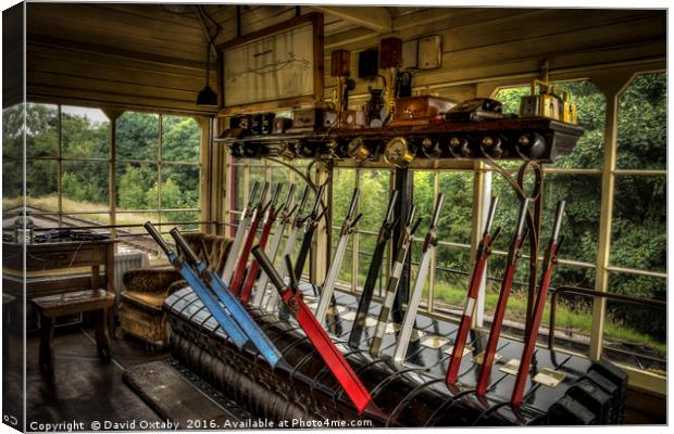 The Signalbox at Damems Canvas Print by David Oxtaby  ARPS
