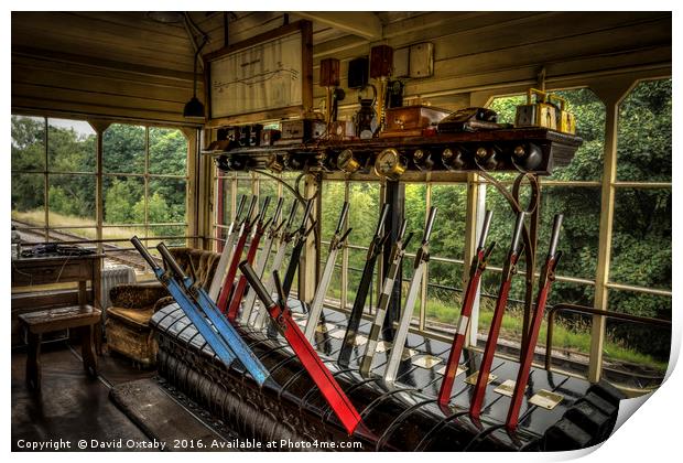 The Signalbox at Damems Print by David Oxtaby  ARPS