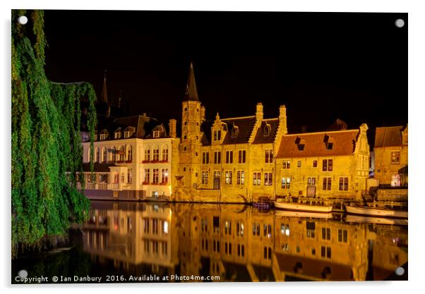 Brugge Canal Acrylic by Ian Danbury