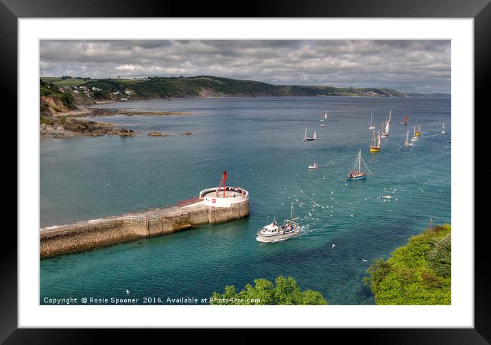 The end of the day after Looe Lugger Regatta  Framed Mounted Print by Rosie Spooner