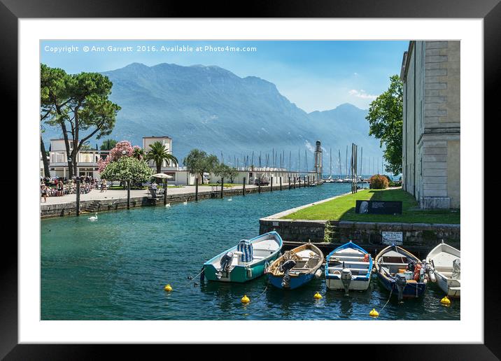 Riva del Garda, Italy Framed Mounted Print by Ann Garrett