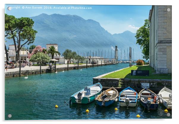 Riva del Garda, Italy Acrylic by Ann Garrett