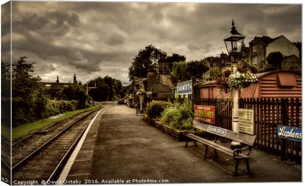 Oakworth Station Canvas Print by David Oxtaby  ARPS