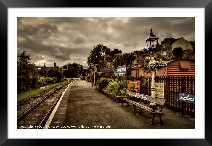 Oakworth Station Framed Mounted Print by David Oxtaby  ARPS