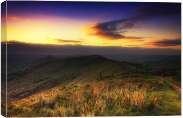 Sunrise in the Peak District Canvas Print by Anthony Simpson
