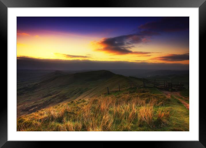 Sunrise in the Peak District Framed Mounted Print by Anthony Simpson