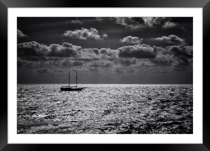 By the light of the silvery moon Framed Mounted Print by John Baker