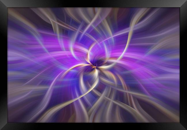 Purple Gold Colored Abstract. Concept Spirituality Framed Print by Jenny Rainbow